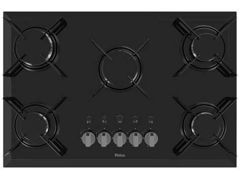 cooktop 5 bocas philco a g谩s preto cook chef 5